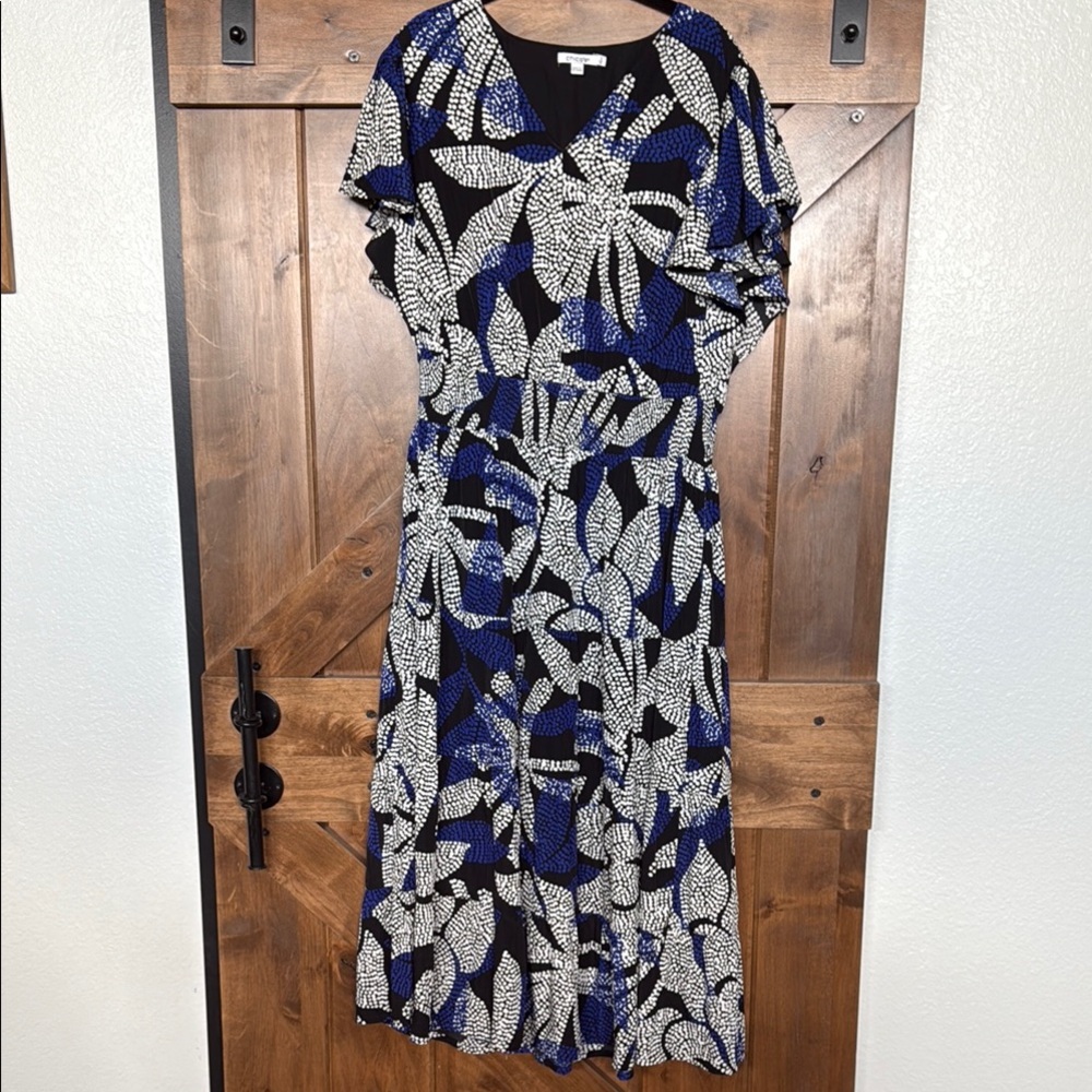 Chico’s Blue and Black Patterned Dress size 2 (12)